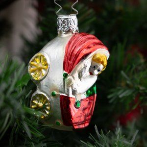 3" Vintage Baby in Carriage Old World Christmas Ornament